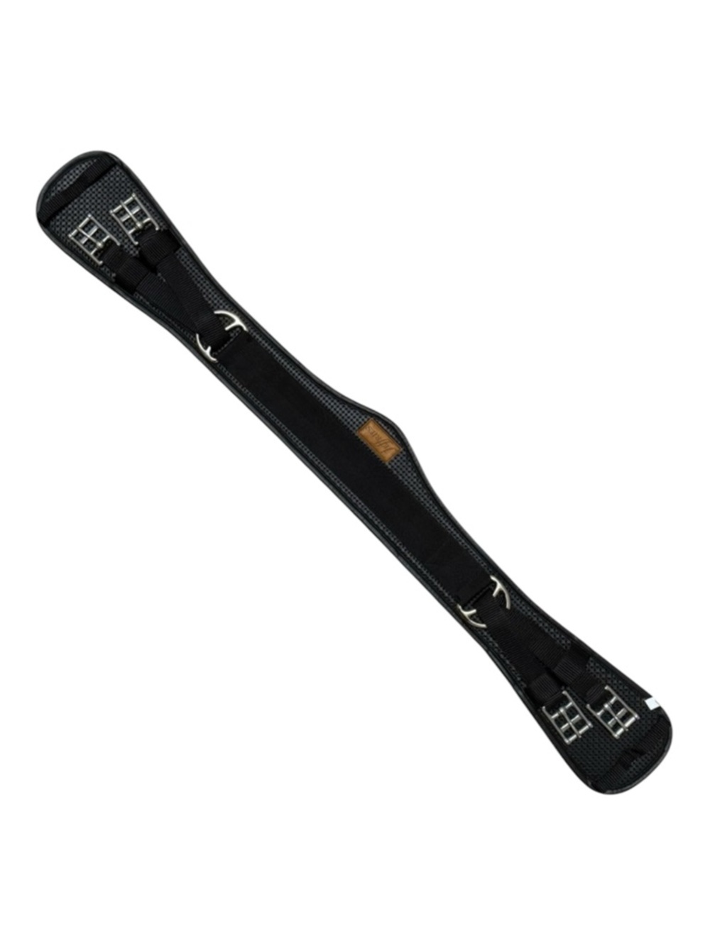 Jeffries Symbian Girth Dressage Black W/Silver Hardware, 32”